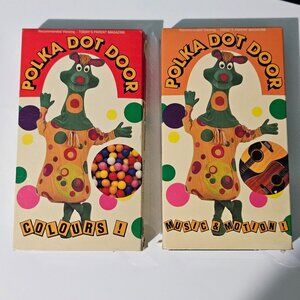 Polka Dot Door Lot of 2 VHS Video Tape Ontario Kids Colours Music Motion